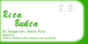 rita bukta business card